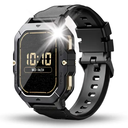 Smartwatch Męski Angelo AC28 czarny Militarny Wodoodporny Rozmowy AMOLED Menu PL